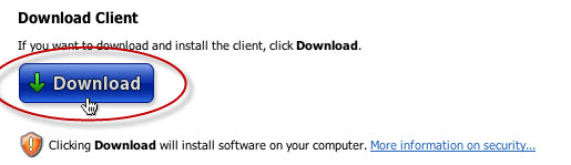 Click Download To Begin Downloading the Citrix Client